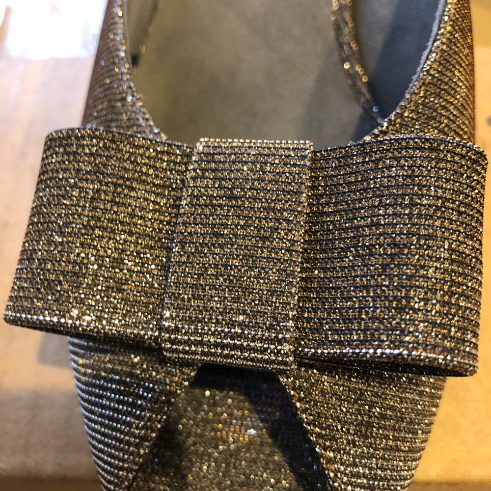 Stuart Weitzman Slip On Shoes Sparkly With Bow In… - image 3